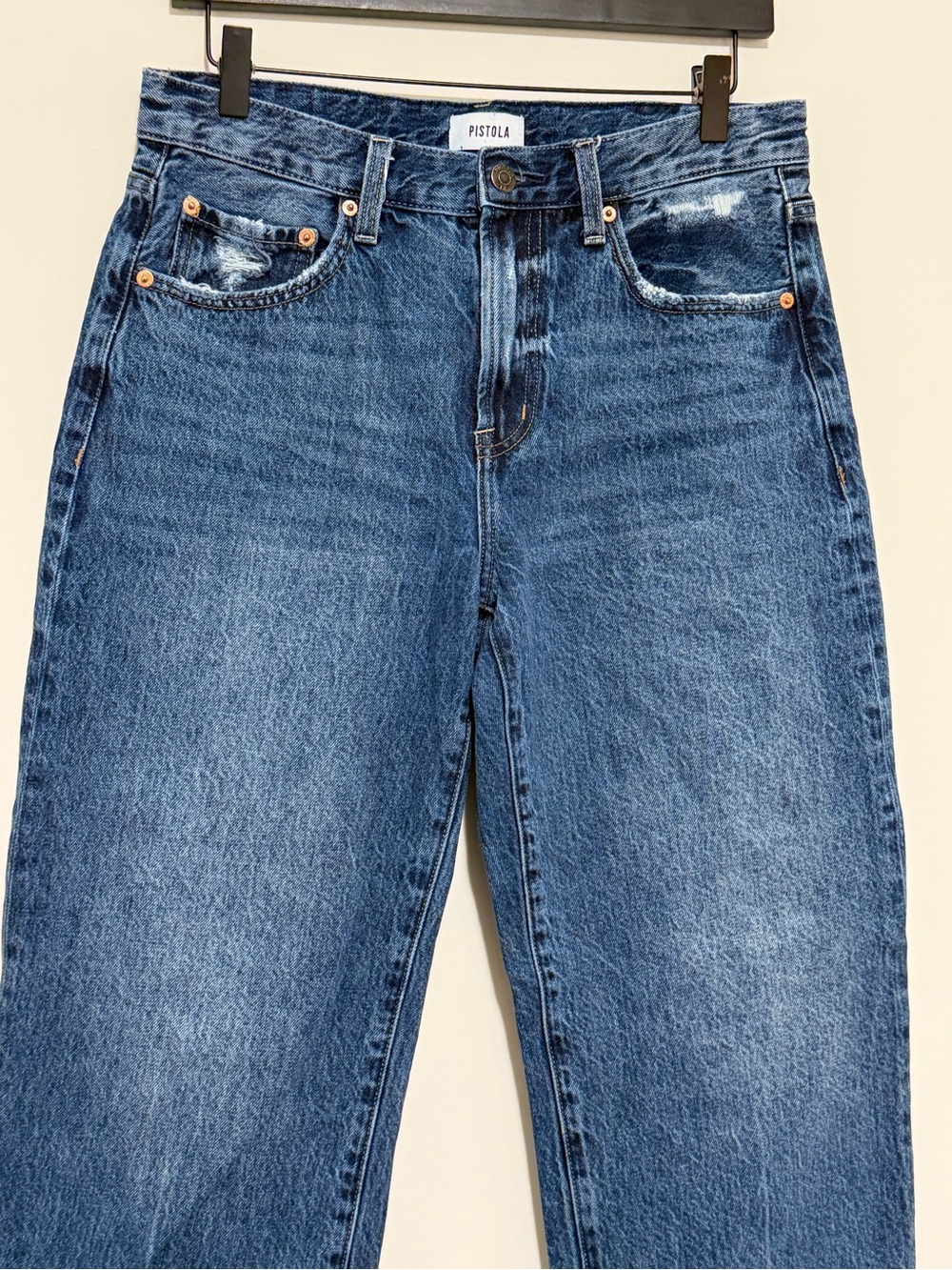 Pistola Size 28 Artisan Lexi Mid Rise Bowed Straight Jean Premium Casual Relaxed - Picture 6 of 7